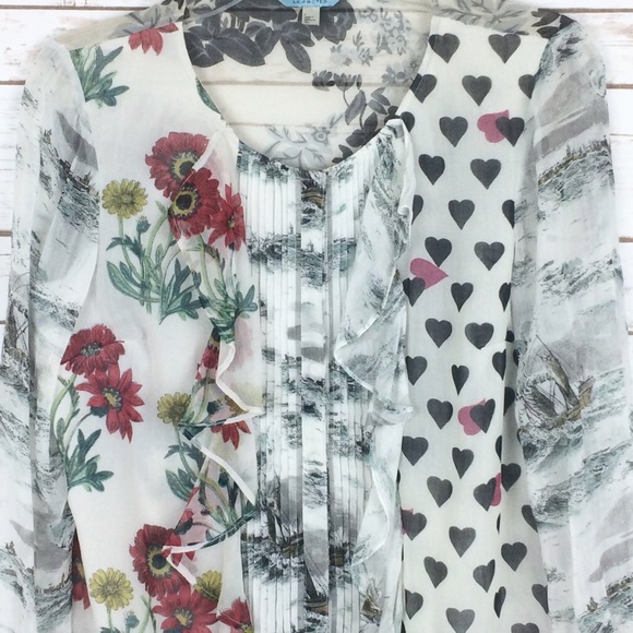 Anthropologie Leifnotes In Spades Blouse - Picture 2 of 8